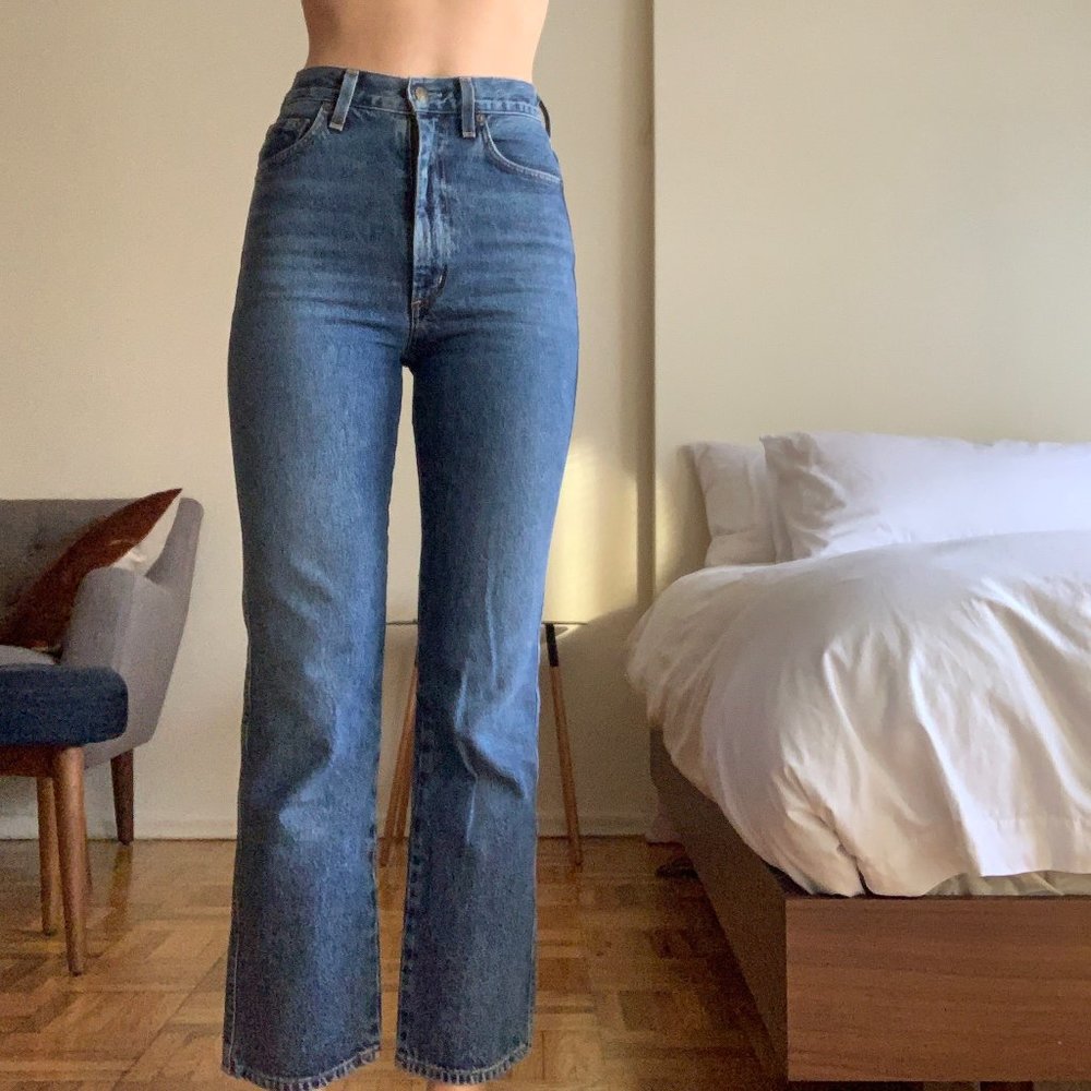 AGOLDE Pinch waist kick flare jean in Placebo